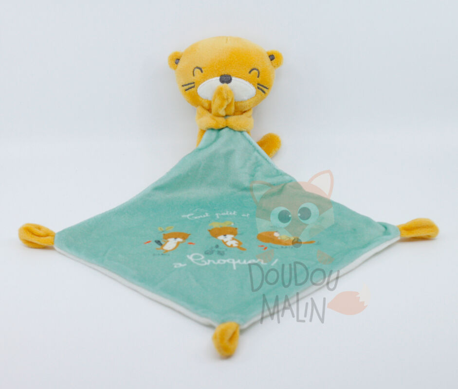 Mots denfants loutre tout petit et à croquer vert 25 cm 